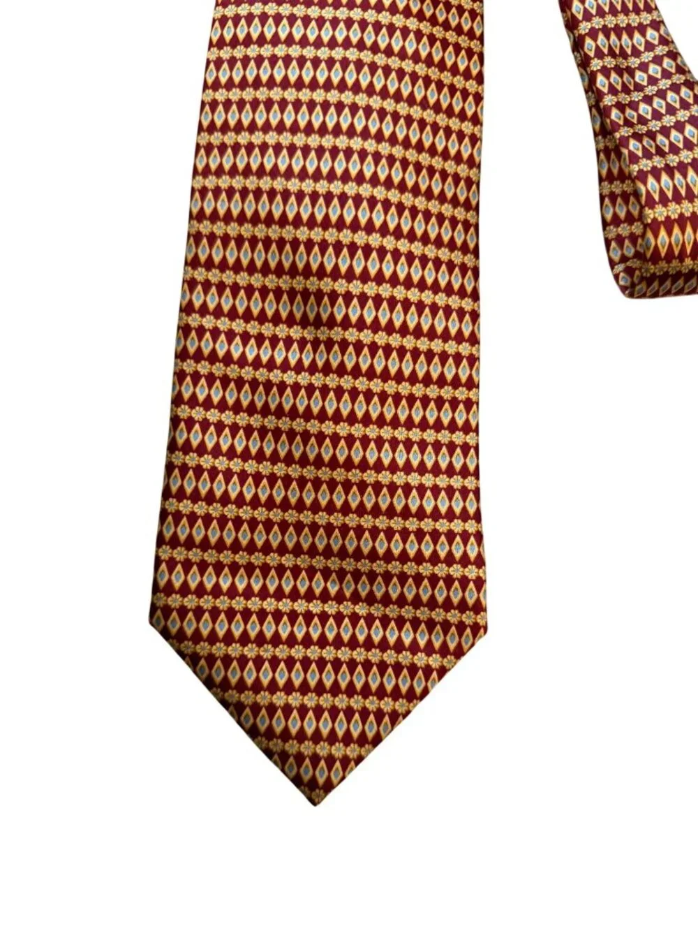 BURBERRYS Men's Vintage Yellow Red Neck Tie